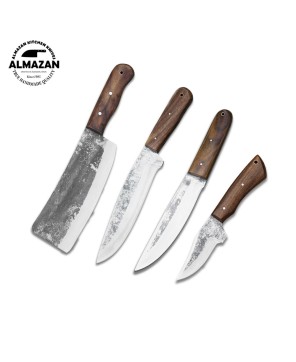 Premium 4-Piece Knife Set for Outdoor & Culinary Adventures