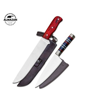 Handmade Stainless Steel Kitchen Knife 2-Piece Chef Set