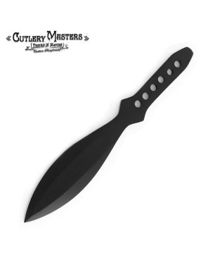 Solid Black Stainless Steel Throwing Knife - Precision Craftsmanship