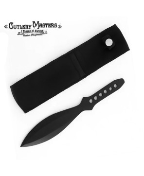 Solid Black Stainless Steel Throwing Knife - Precision Craftsmanship