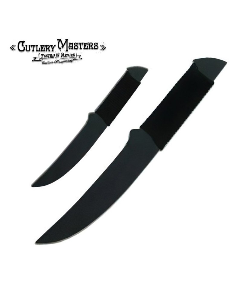 Ninja Shadow Slayer Hunting Knife - Stainless Steel Blade & Leather