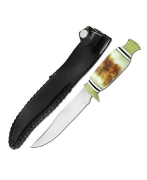 Alamo Bone Handle Stainless Steel Hunter Knife