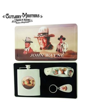 Vintage John Wayne Pocket Knife 3 Piece Set - Classic Collectible