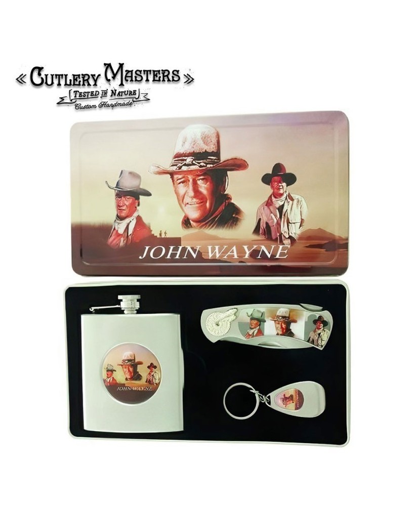 Vintage John Wayne Pocket Knife 3 Piece Set - Classic Collectible