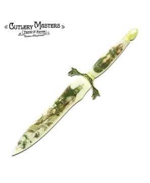 Medieval Warrior Knife – Stainless Steel Blade with Brass Guard