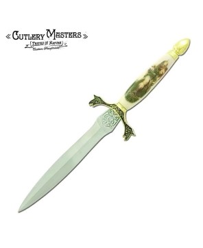 Medieval Warrior Knife – Stainless Steel Blade with Brass Guard