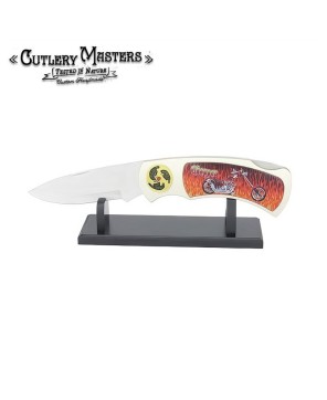 Chopper Biker Jumbo Knife with Display Stand - Bold & Functional