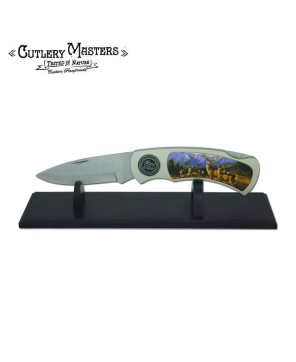 Collectible Jumbo Deer Knife with Display Stand