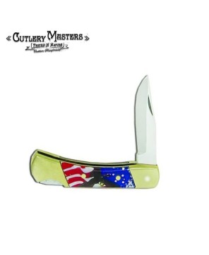 American Flag Lockback Knife - Collector's Piece