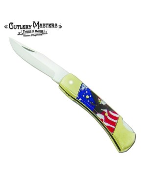 American Flag Lockback Knife - Collector's Piece