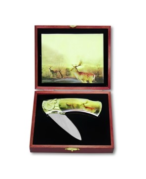 Spotted Deer Stainless Steel Knife: Collector's Delight