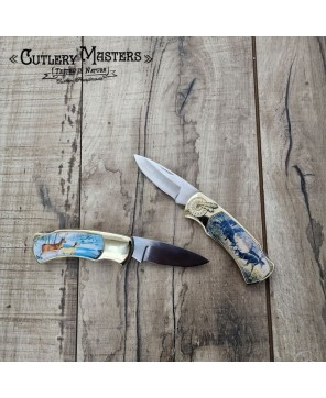 Design Inlay Deer Box Knife Set: Collector's Edition