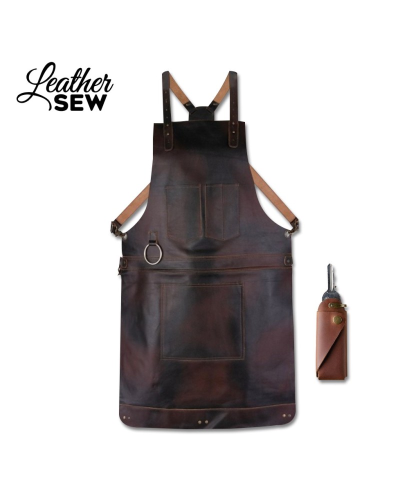 Leather Apron & Key Holder Set – Style and Function for Everyday Use