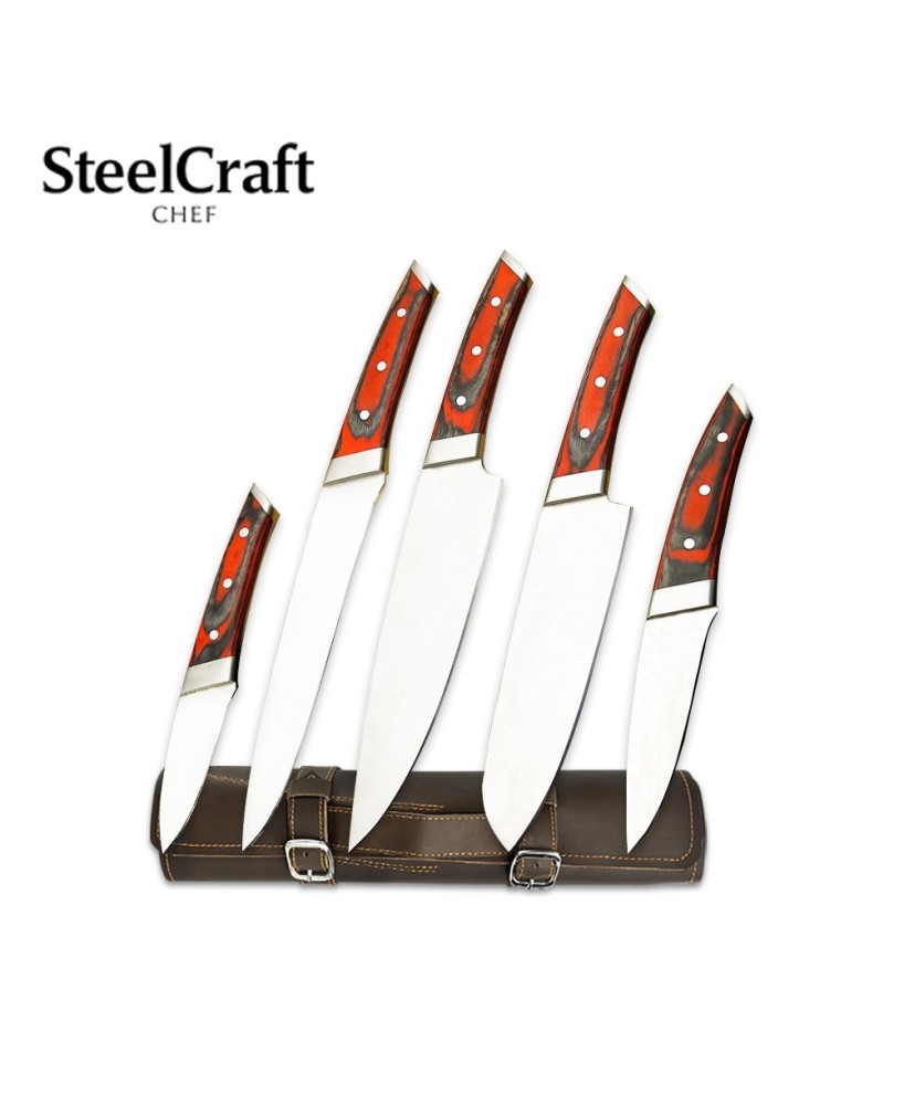 Chef’s Choice 5-Piece Handmade Chef Knife Set for Precision Cooking