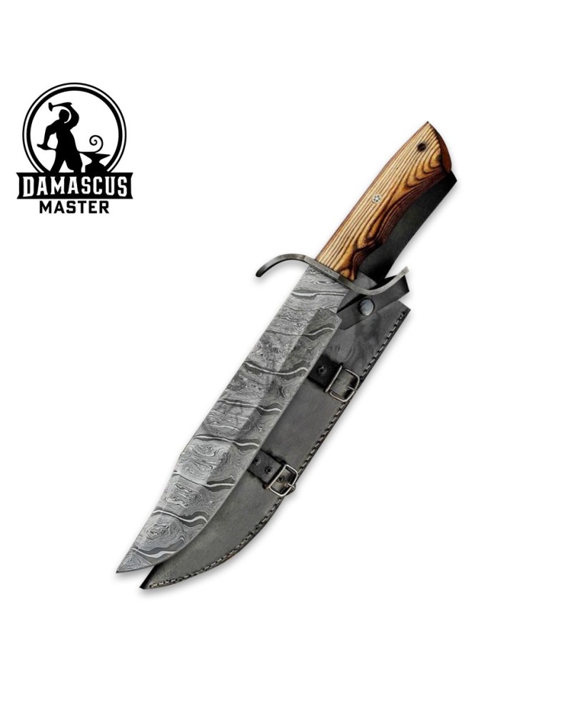 Handcrafted Damascus Bowie Knife - Perfect Outdoor Gift for Adventurer