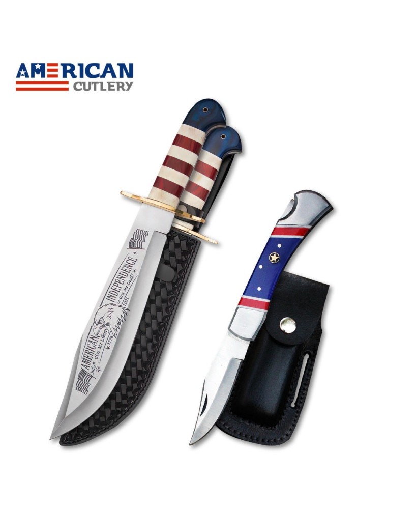 American Cutlery Knife Set: Durable Bowie & Folding Blades for Outdoor