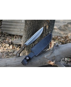 Handmade Stainless Steel Bushcraft Knife with Pakkawood Handle