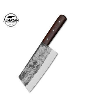 Custom Handmade Almazan Cleaver Chef Knife with Carbon Steel Blade