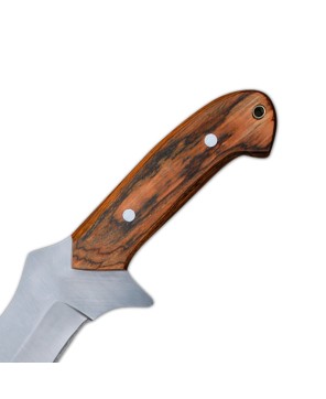 Hand-Forged Stainless Steel Hunting Knife with Wood Handle