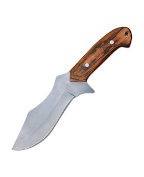 Hand-Forged Stainless Steel Hunting Knife with Wood Handle