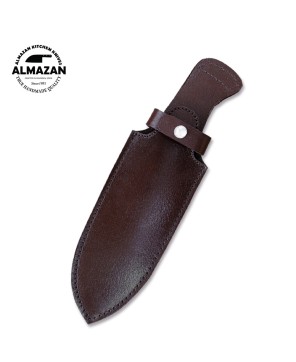 Hand-Forged Carbon Steel Bushcraft Knife with Leather Sheath