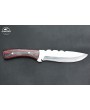 Ember Fang Hand Forged Stainless Steel Hunting Knife with Wood Handle