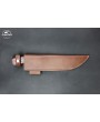 Ember Fang Hand Forged Stainless Steel Hunting Knife with Wood Handle
