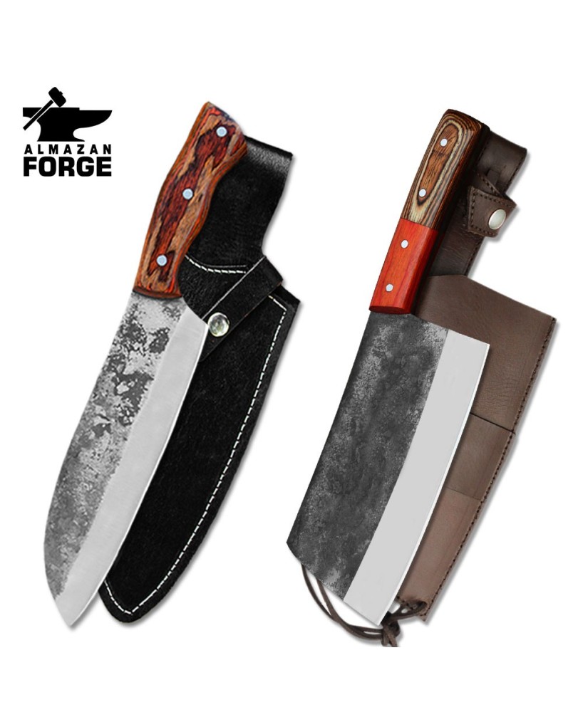 All-Purpose Bushcraft & Butcher Knife Set for Hunting & Outdoor Tasks