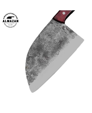 Almazan Handmade Carbon Steel Cleaver Knife with Micarta Handle