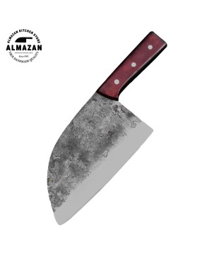 Almazan Handmade Carbon Steel Cleaver Knife with Micarta Handle