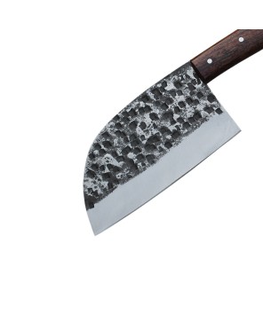 Serbian Steel Cleaver Chef Knife - High-Quality Carbon Steel Blade