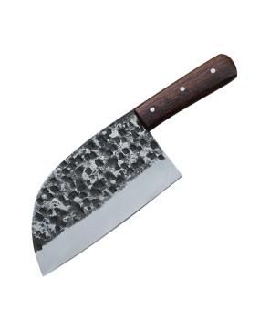 Serbian Steel Cleaver Chef Knife - High-Quality Carbon Steel Blade