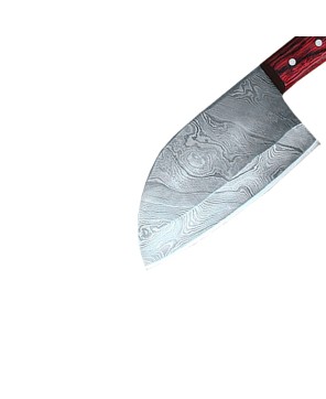 Custom Damascus Steel Chef Knife with Pakkawood Handle