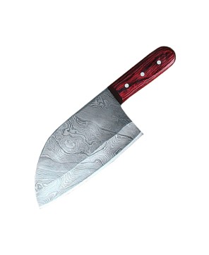 Custom Damascus Steel Chef Knife with Pakkawood Handle