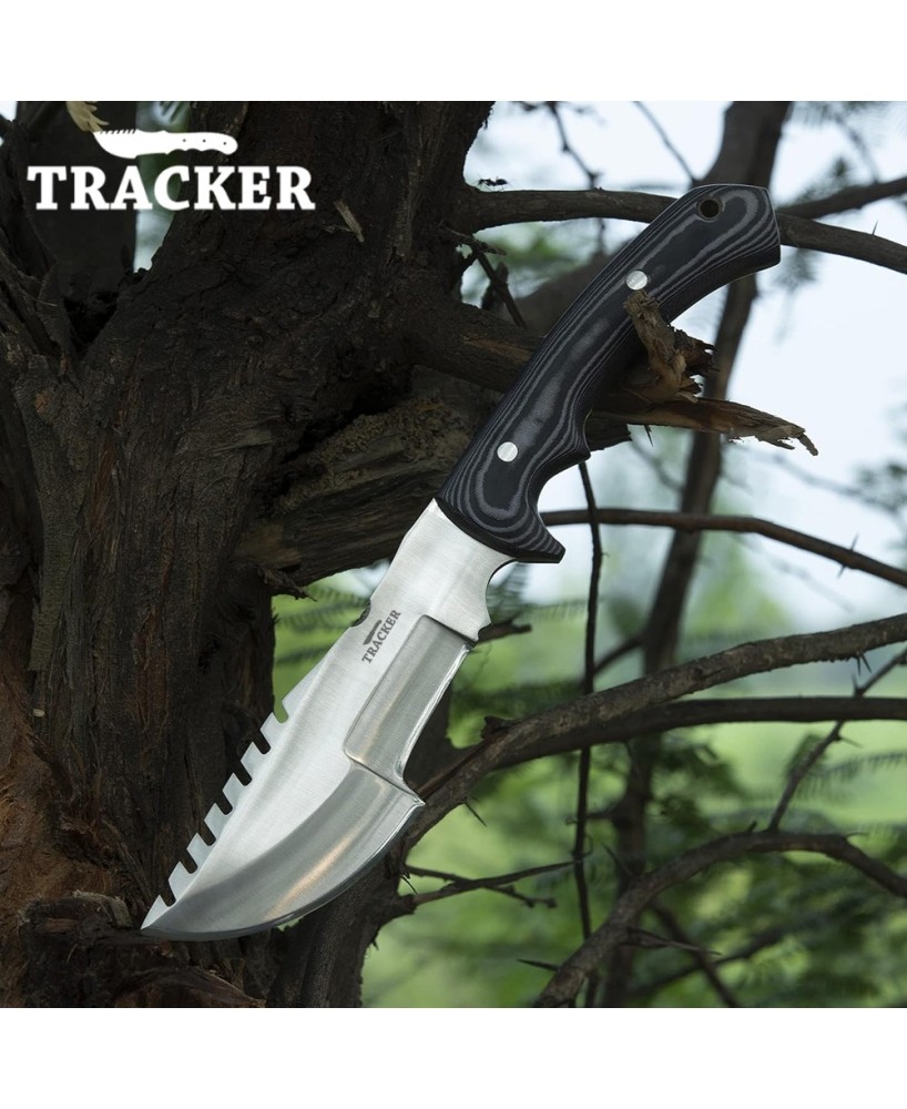 Handmade D2 Tool Steel Tactical Hunting Tracker Knife - EDC Ready