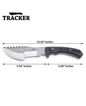 Handmade D2 Tool Steel Tactical Hunting Tracker Knife - EDC Ready