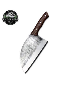 Serbian Chef Knife with Carbon Steel Blade