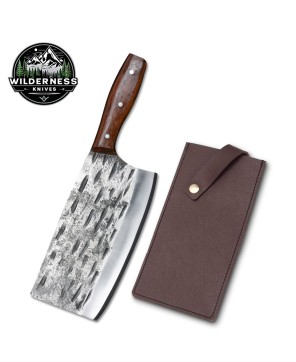 Handmade Cleaver Butcher Knife with Carbon Steel Blade