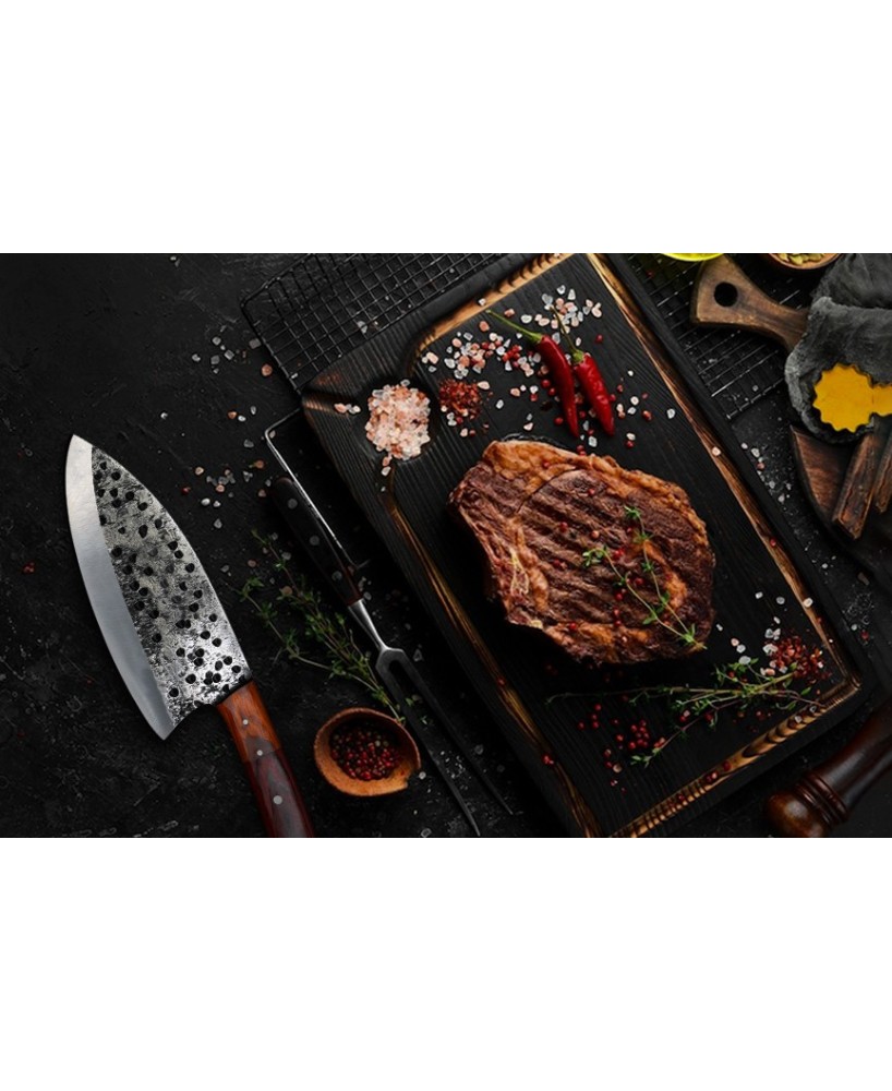 Custom Handmade Carbon Steel Chef Knife | Perfect for Cooking