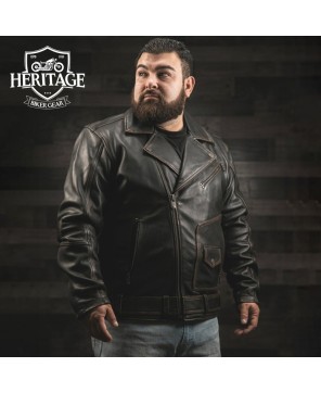 Vintage Motorcycle Leather Jacket - New Wrath Collection