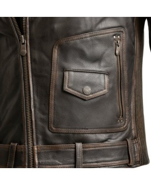 Vintage Motorcycle Leather Jacket - New Wrath Collection