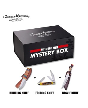 Outdoor Men's 3pcs Mystery Box – Hunting, Folding & Bowie Knives