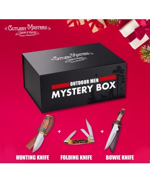 Outdoor Men's 3pcs Mystery Box – Hunting, Folding & Bowie Knives