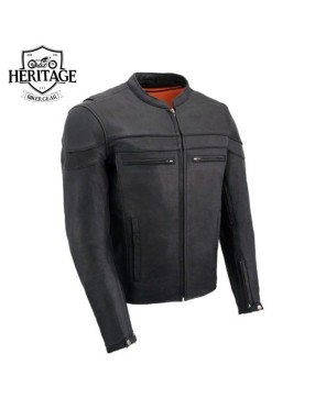 Men's Cool-Tec Leather Scooter Jacket