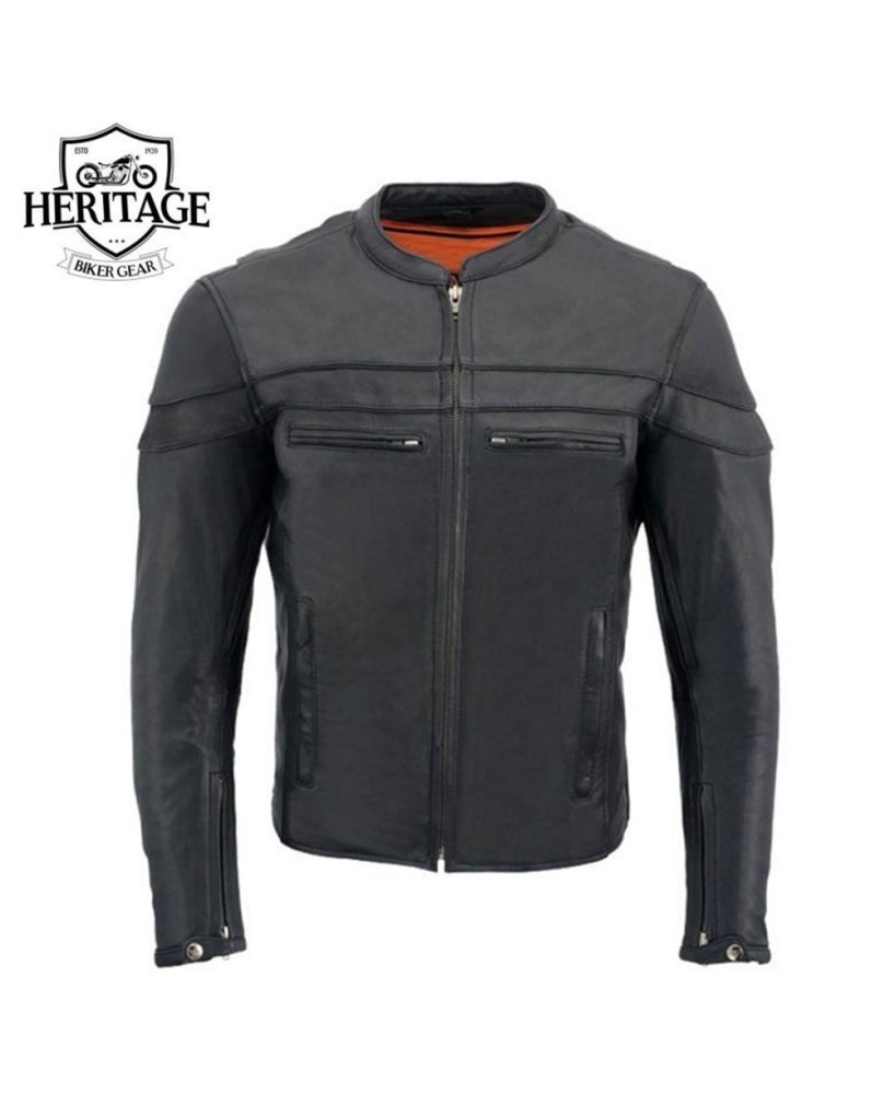 Men's Cool-Tec Leather Scooter Jacket