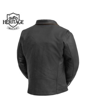 Arnold Men's Leather Motorcycle Jacket - Iconic Style & Protection