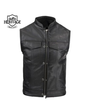 Custom Men's Leather Rebel Vest - Sons of Anarchy Inspired