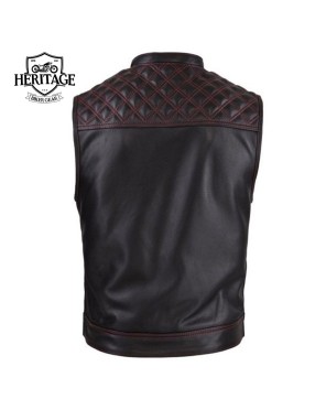 Men's Diamondback Rebel Leather Vest - Customizable and Functional