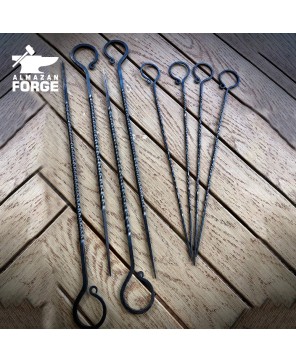 Hand Forged Meat Skewers Set for Perfect Grilling