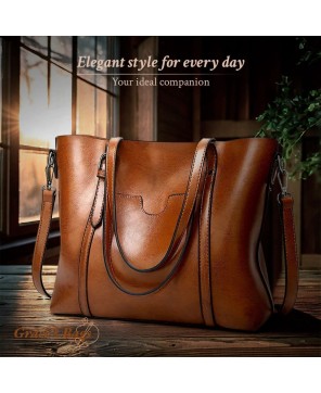 Elegant Leather Tote – Stylish and Functional for Everyday Use